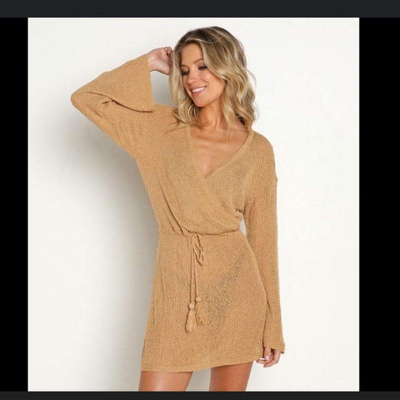 L*Space Beige Knit Swim Coverup - Picture 2 of 8